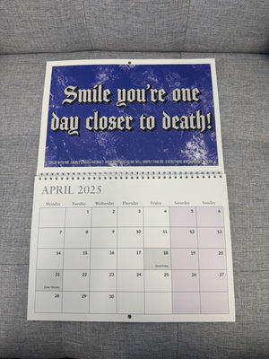 2025 Sarcastic, Dark Affirmation Calendar