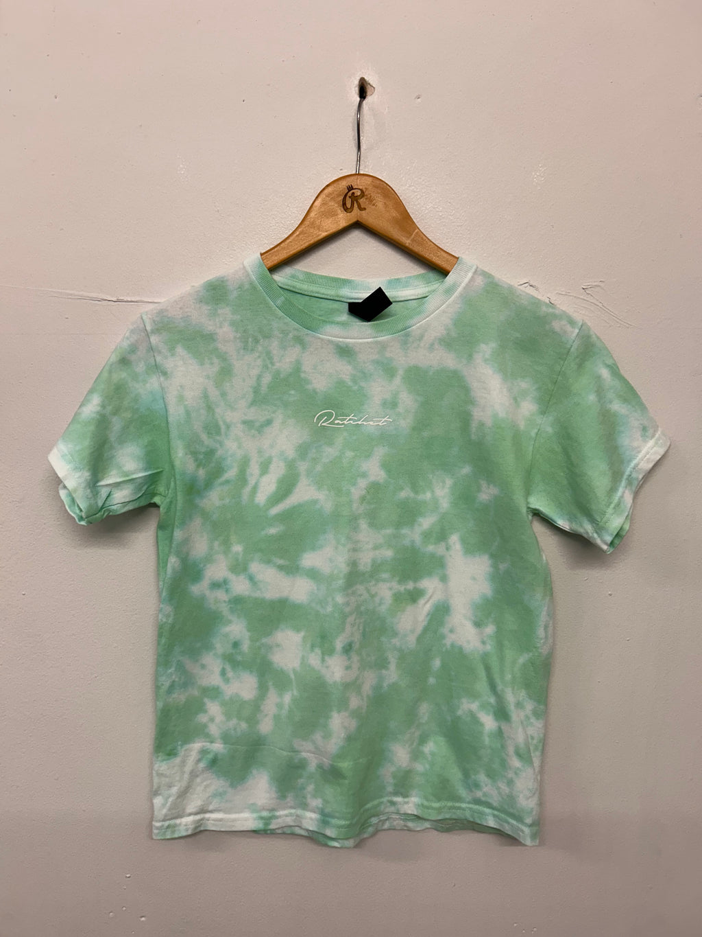 SALE KIDS GREEN CLOUD TEE HOOD  LARGE
