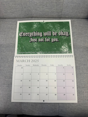 2025 Sarcastic, Dark Affirmation Calendar