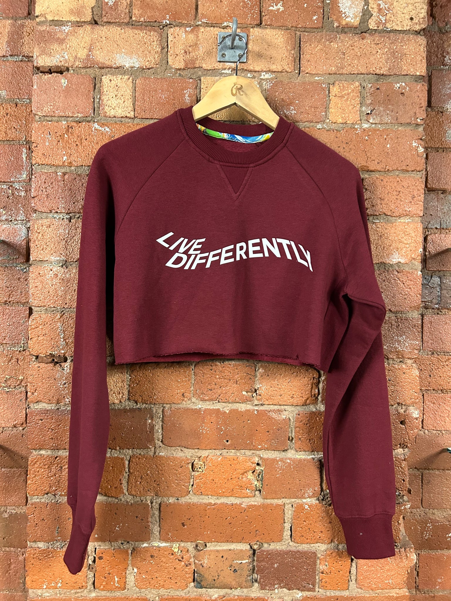 Adult Live Differently Cropped Sweatshirt
