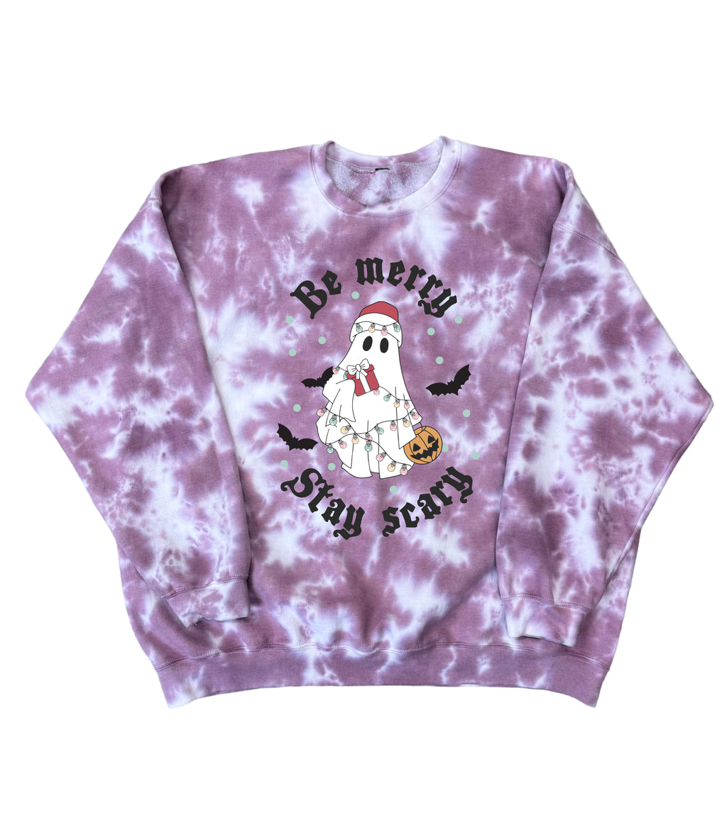 Be Merry Stay Scary Tie Dye