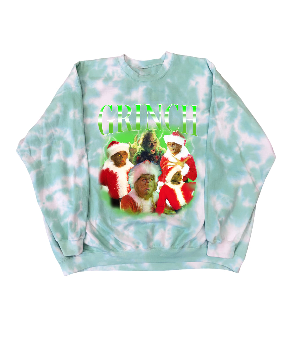 Vintage Christmas Squad Green Tie Dye