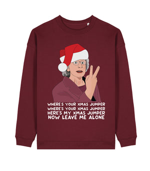 Heres My Xmas Jumper Burgundy