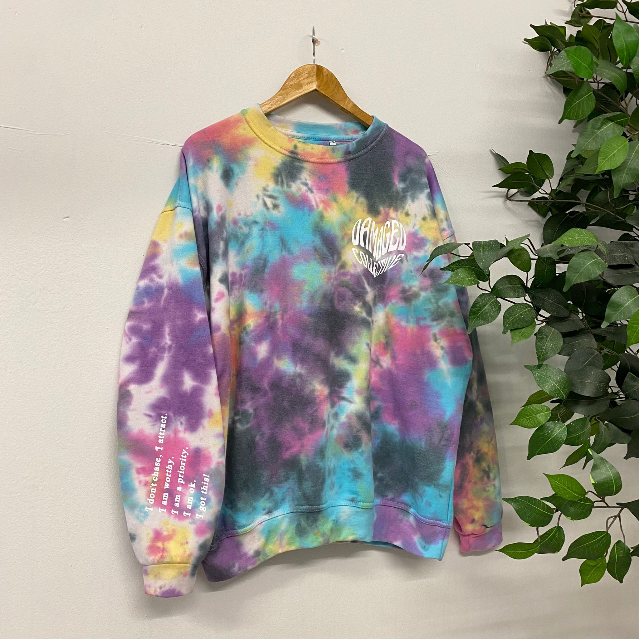 Affirmation Tie dye Sweatshirt Ratchet Clothing